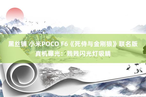 黑丝铺 小米POCO F6《死侍与金刚狼》联名版真机曝光：贱贱闪光灯吸睛