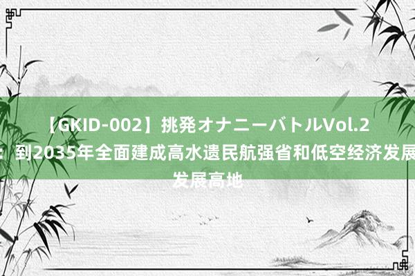 【GKID-002】挑発オナニーバトルVol.2 浙江：到2035年全面建成高水遗民航强省和低空经济发展高地