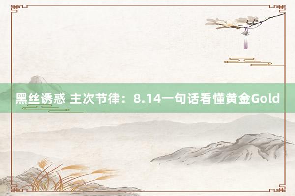 黑丝诱惑 主次节律：8.14一句话看懂黄金Gold