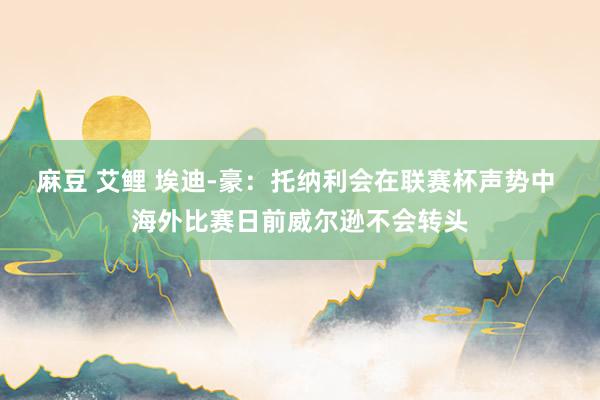 麻豆 艾鲤 埃迪-豪：托纳利会在联赛杯声势中 海外比赛日前威尔逊不会转头