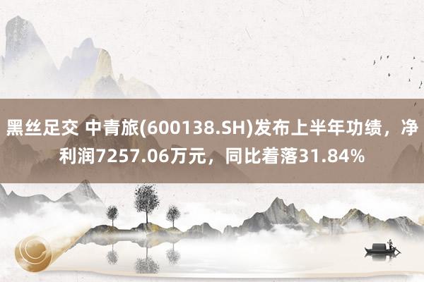 黑丝足交 中青旅(600138.SH)发布上半年功绩，净利润7257.06万元，同比着落31.84%