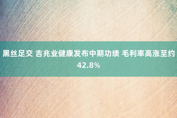 黑丝足交 吉兆业健康发布中期功绩 毛利率高涨至约42.8%